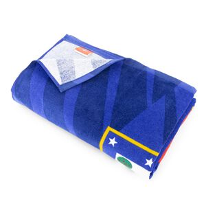 Blue Beach Towel with Atleti Stripes